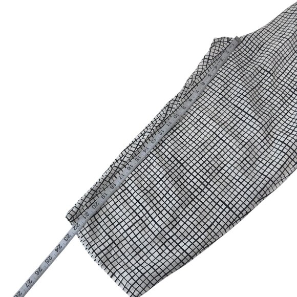 Eileen Fisher Women SZ L/G Textured Crepe Grid Slouchy Cropped Pants - Picture 7 of 15